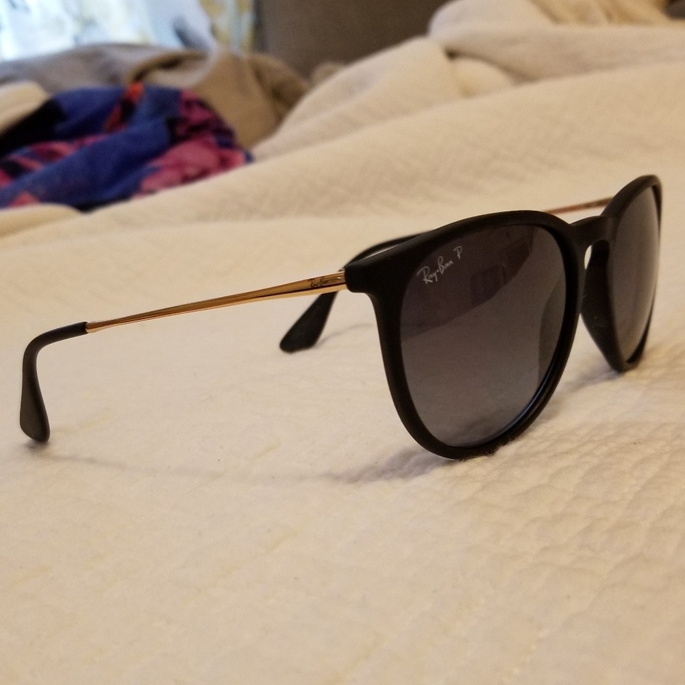 Limited edition black and gold Polarized Ray bans